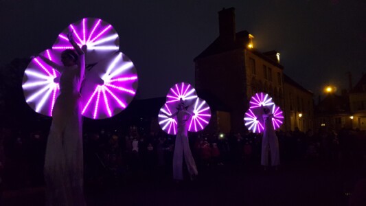 Večerni pohod v Chartresu z lokvanji, ki izhajajo iz Monetovih slik.