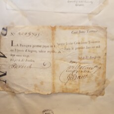 Prvi francoski bankovec iz leta 1720