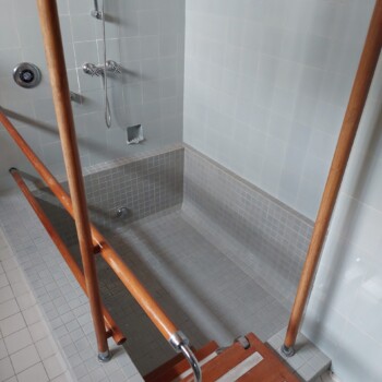 Tuš kad, kakršno je lastnik zahteval, da enostavno šel notri in ven.