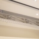 Detajl železne art nouveau strukture.