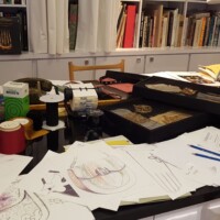 Atelje v muzeju Yves Saint Laurent.