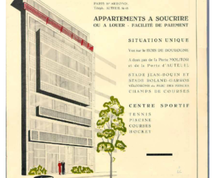 Letak ki promovira stanovanja v bloku Molitor. Vir slike: Fondation Le Corbusier.